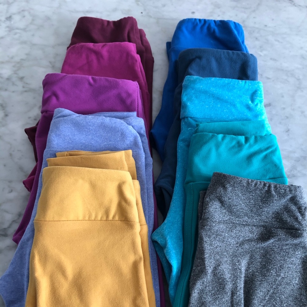 🌟Lot of 10 SOLID LLR Leggings 🌟